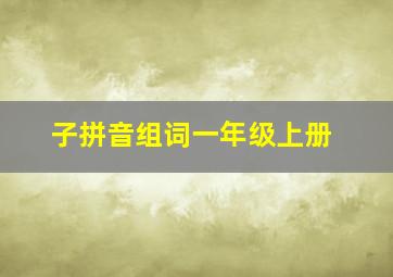 子拼音组词一年级上册