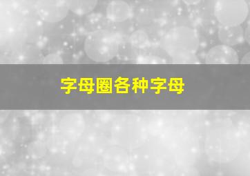 字母圈各种字母