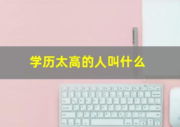 学历太高的人叫什么