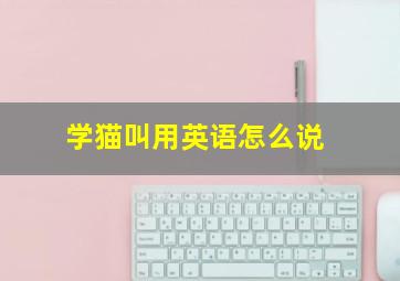 学猫叫用英语怎么说