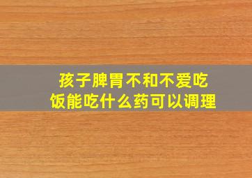 孩子脾胃不和不爱吃饭能吃什么药可以调理