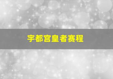 宇都宫皇者赛程