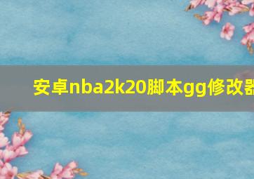 安卓nba2k20脚本gg修改器