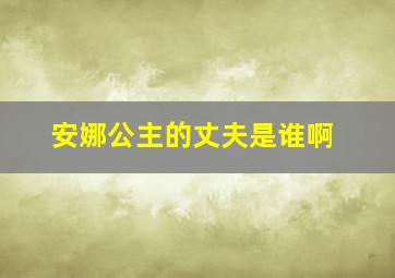 安娜公主的丈夫是谁啊