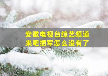 安徽电视台综艺频道来吧掼军怎么没有了