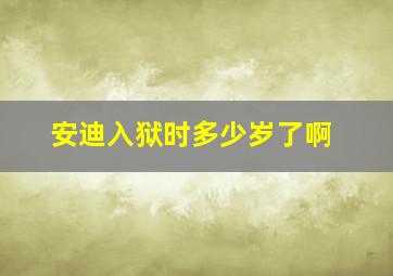 安迪入狱时多少岁了啊