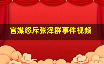 官媒怒斥张泽群事件视频