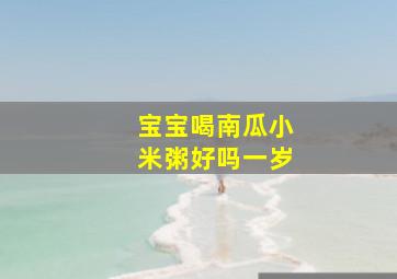 宝宝喝南瓜小米粥好吗一岁