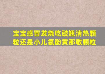 宝宝感冒发烧吃豉翘清热颗粒还是小儿氨酚黄那敏颗粒