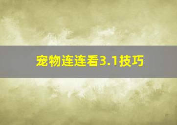 宠物连连看3.1技巧