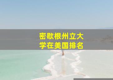 密歇根州立大学在美国排名