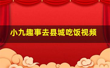 小九趣事去县城吃饭视频