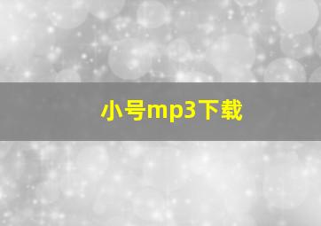 小号mp3下载