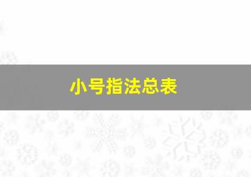 小号指法总表