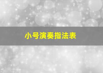 小号演奏指法表