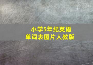 小学5年纪英语单词表图片人教版