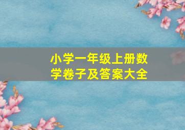 小学一年级上册数学卷子及答案大全