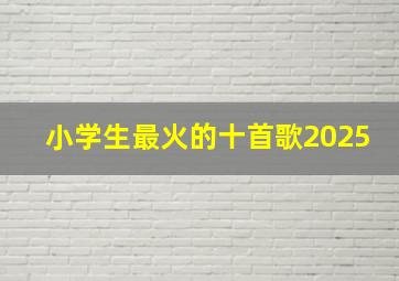 小学生最火的十首歌2025