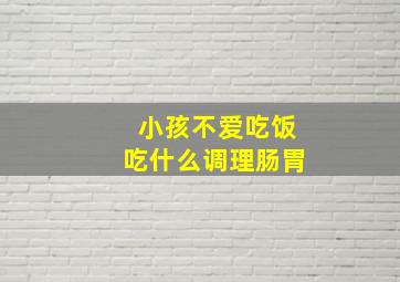 小孩不爱吃饭吃什么调理肠胃