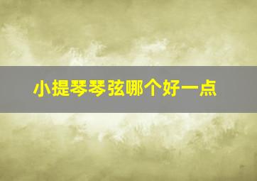 小提琴琴弦哪个好一点