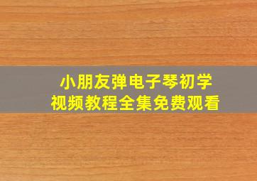 小朋友弹电子琴初学视频教程全集免费观看