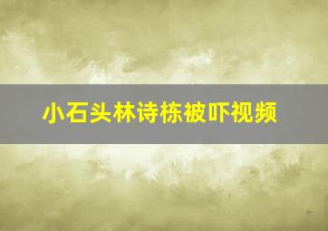 小石头林诗栋被吓视频