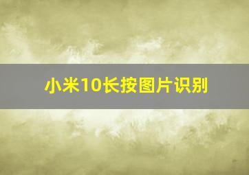 小米10长按图片识别