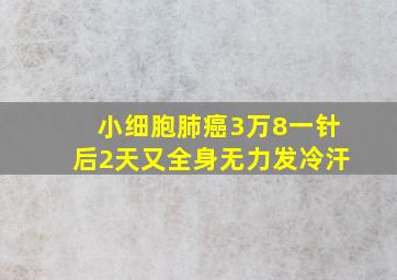 小细胞肺癌3万8一针后2天又全身无力发冷汗