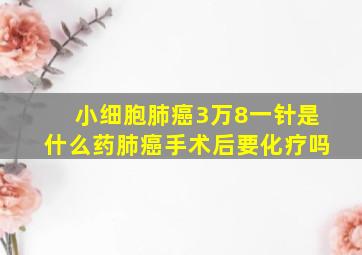 小细胞肺癌3万8一针是什么药肺癌手术后要化疗吗