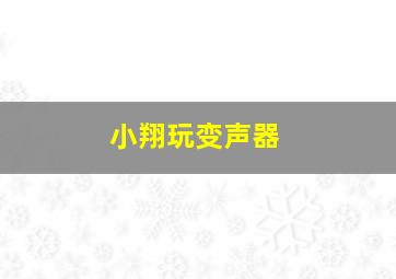 小翔玩变声器