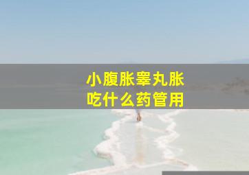 小腹胀睾丸胀吃什么药管用