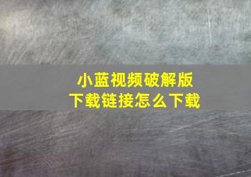 小蓝视频破解版下载链接怎么下载