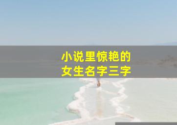 小说里惊艳的女生名字三字