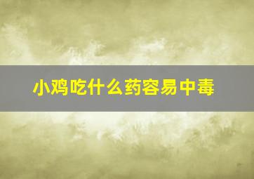 小鸡吃什么药容易中毒