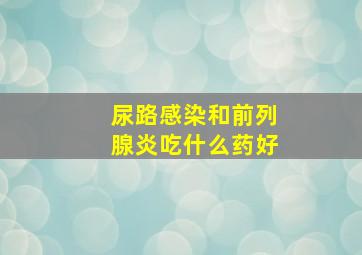 尿路感染和前列腺炎吃什么药好