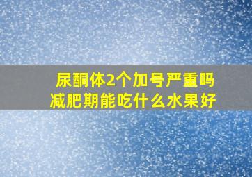 尿酮体2个加号严重吗减肥期能吃什么水果好