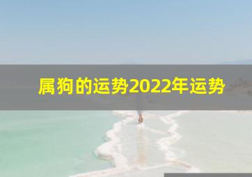 属狗的运势2022年运势