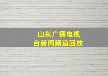 山东广播电视台新闻频道回放