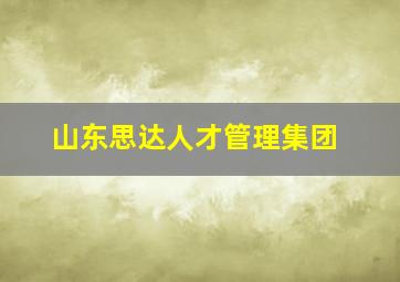 山东思达人才管理集团