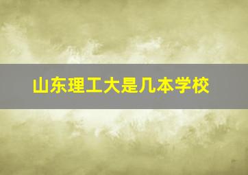 山东理工大是几本学校