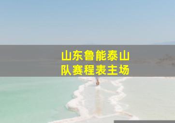 山东鲁能泰山队赛程表主场