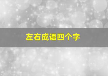 左右成语四个字