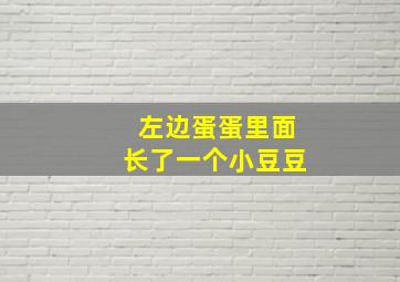 左边蛋蛋里面长了一个小豆豆