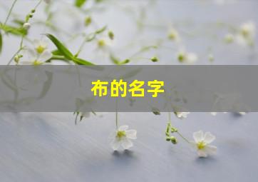 布的名字