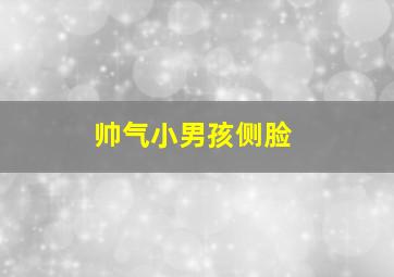 帅气小男孩侧脸