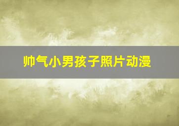 帅气小男孩子照片动漫