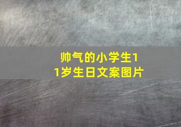 帅气的小学生11岁生日文案图片