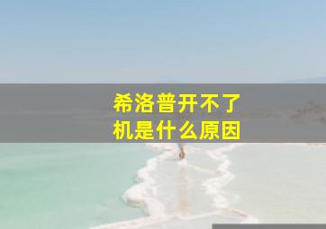 希洛普开不了机是什么原因