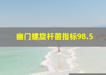 幽门螺旋杆菌指标98.5