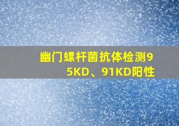 幽门螺杆菌抗体检测95KD、91KD阳性